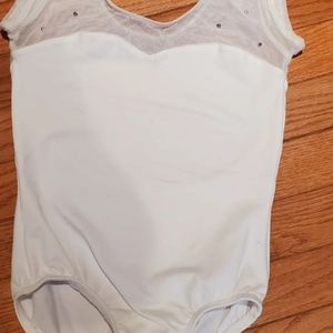 Motionwear Girls White Leotard Sz 8/10